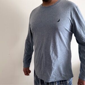 Nautica Gray Long Sleeve Tee